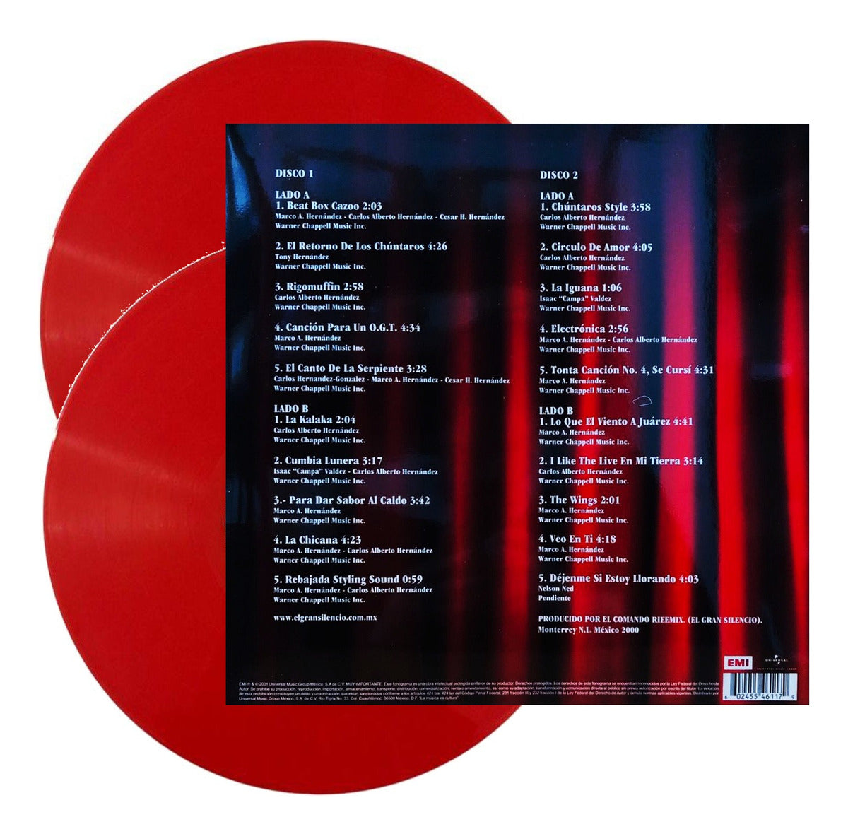 El Gran Silencio Chuntaros Radio Poder Red Rojo 2 Lp Vinyl