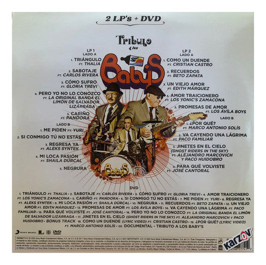 Los Baby's Tributo A Los Baby's White 2 Lp Vinyl + Dvd