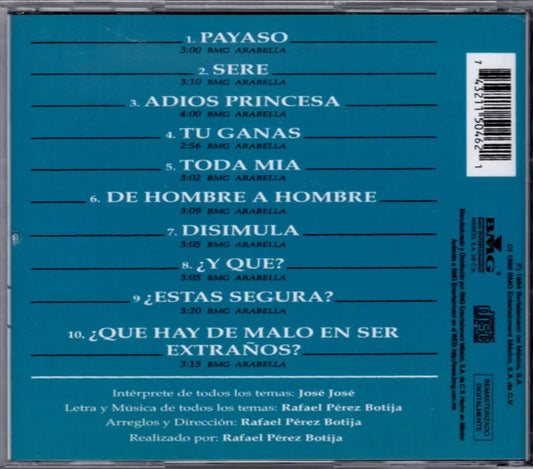 Jose Jose - Reflexiones - Disco Cd