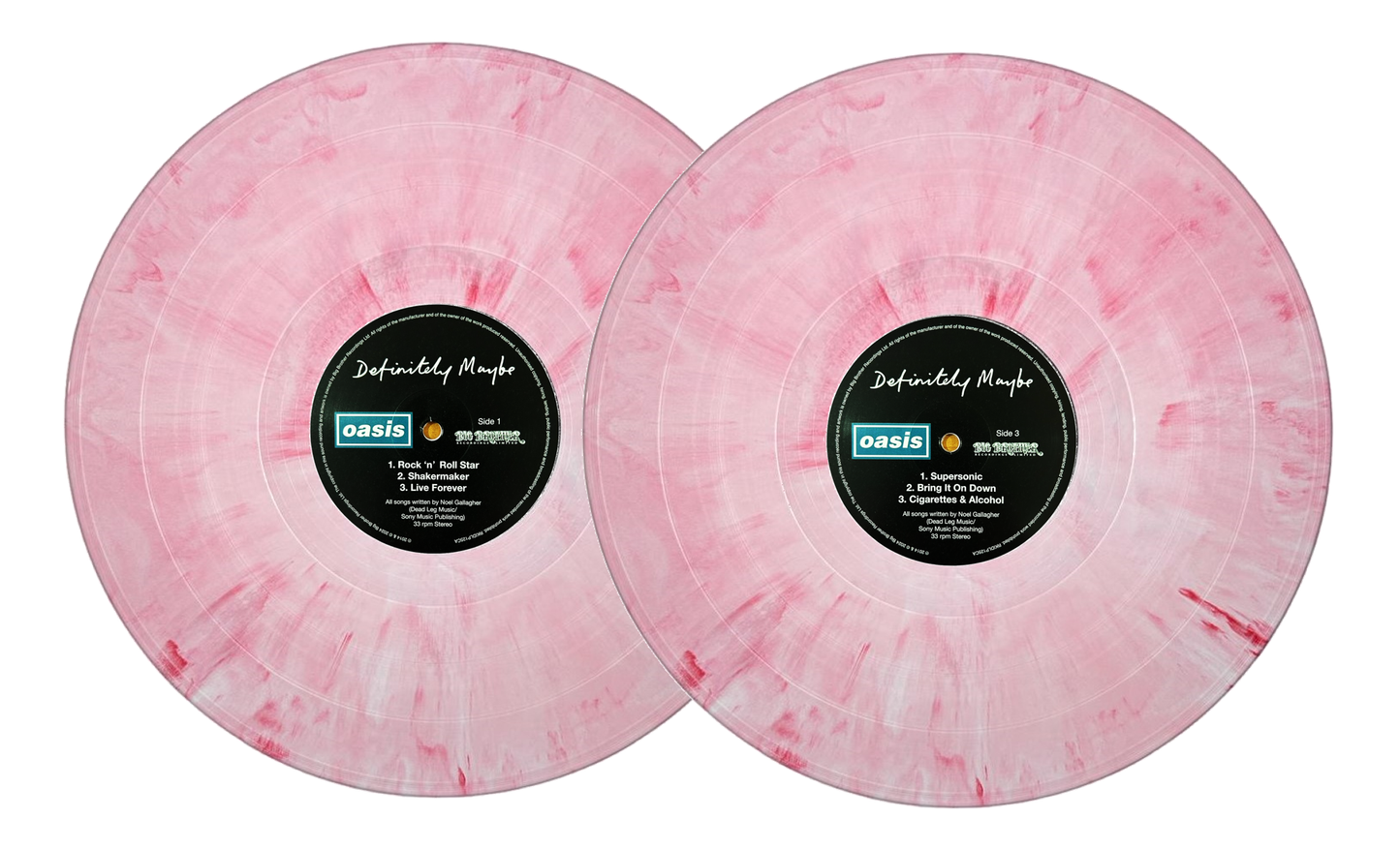 Oasis Definitely Maybe 30th Anniversary Rosa Pink 2 Lp Vinyl