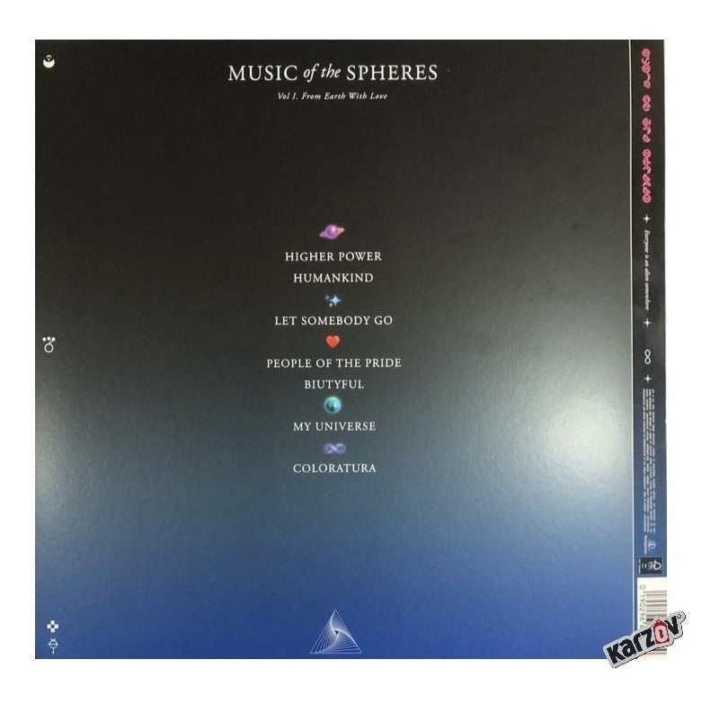 Coldplay - Music Of The Spheres - Lp Vinyl / Splatter Azul