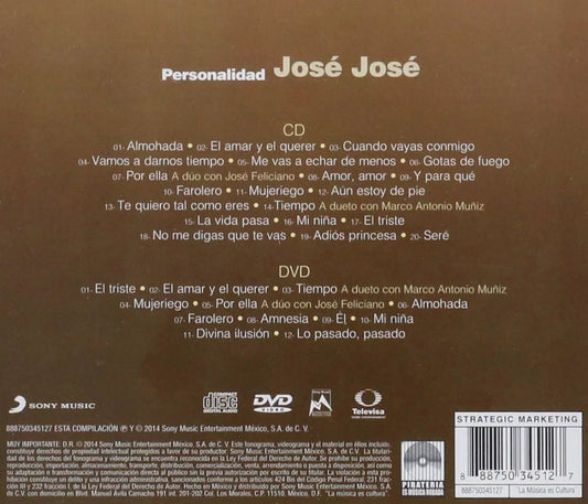 Jose Jose - Personalidad - Disco Cd + Dvd - Nuevo