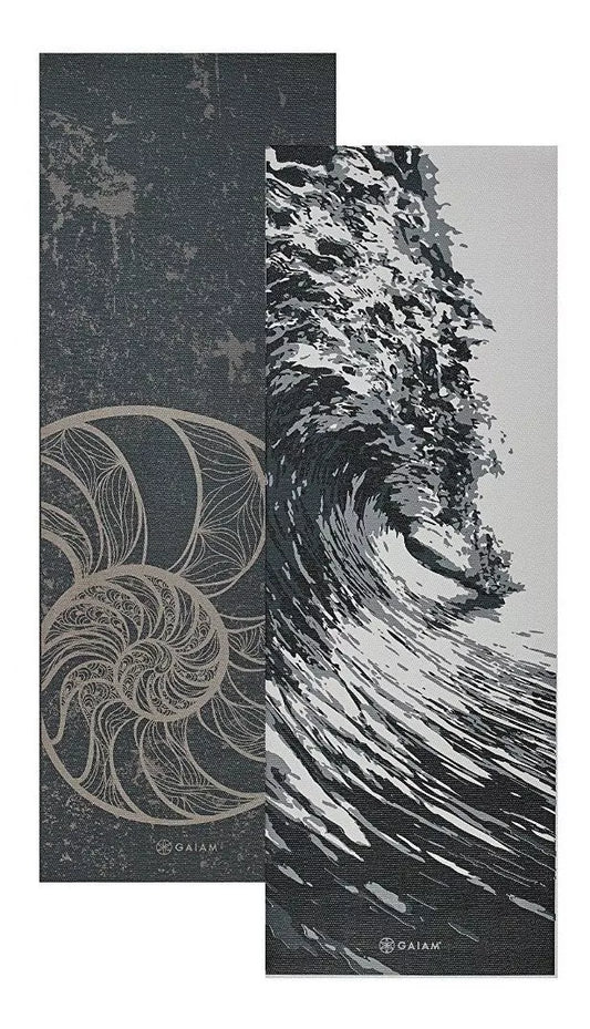 Tapete Para Yoga Gaiam Premium Reversible 6 Mm Negro Spiral