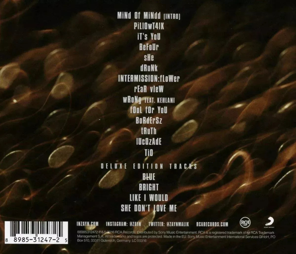 Zayn - Mind Of Mine Deluxe - Disco Cd - (18 Canciones)