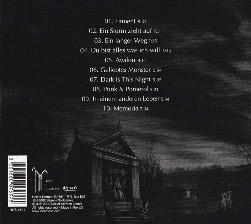 Lacrimosa Lament Disco 2025 Cd
