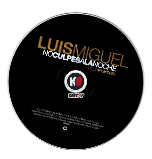Luis Miguel No Culpes A La Noche Club Remixes Disco Cd