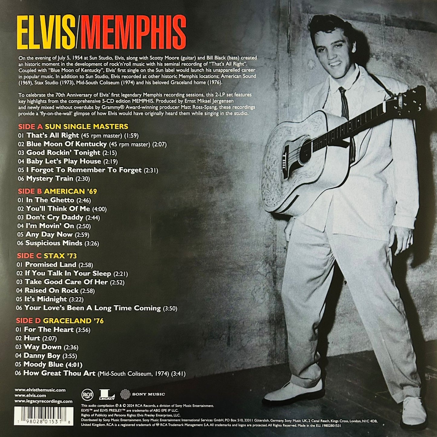Elvis Presley Memphis Coleccion Importado 2 Lp Vinyl