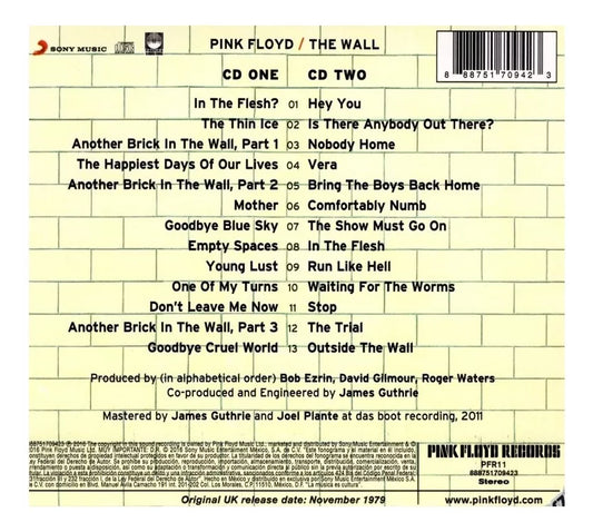 The Wall - Pink Floyd - 2 Discos Cd - (26 Canciones)