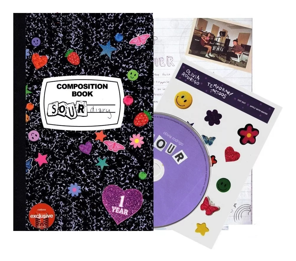 Olivia Rodrigo Sour 1 Year Anniversary Targte Cd + Diario
