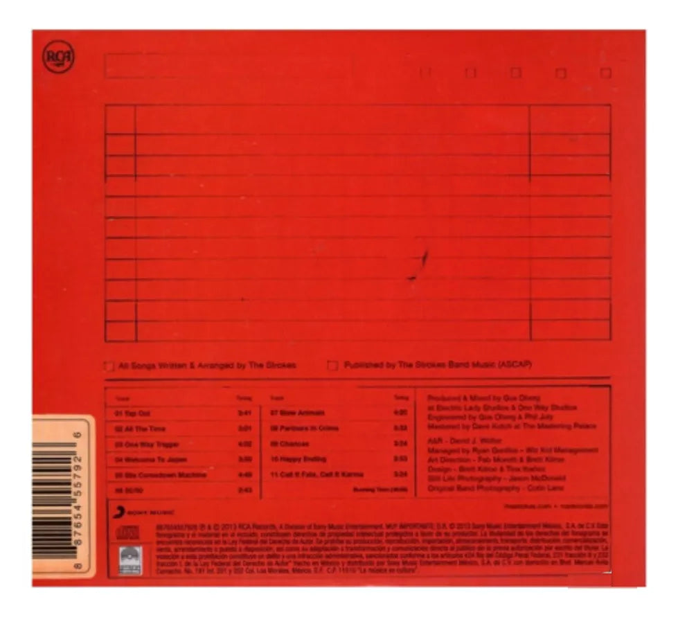 The Strokes - Comedown Machine - Disco Cd (11 Canciones)