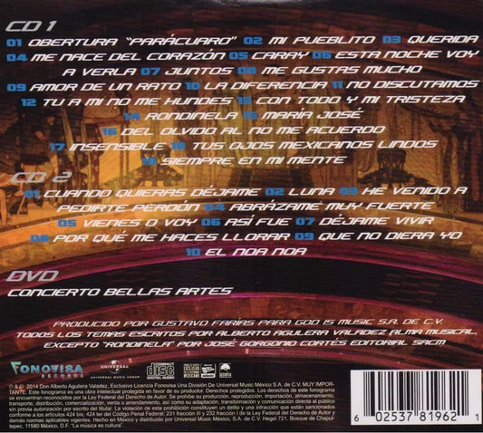 Juan Gabriel Mis 40 En Bellas Artes 2 Discos Cd + Dvd