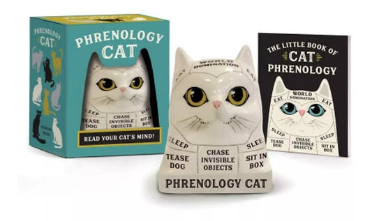 Mini Busto Phrenology Gato Read Your Cat Mind Running Press