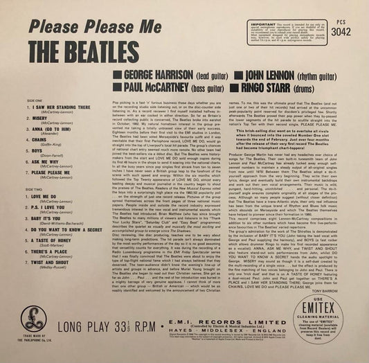 The Beatles Please Please Me Lp Acetato Vinyl