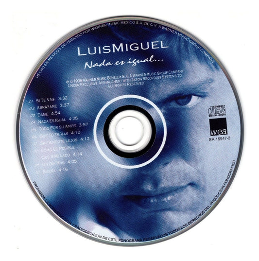 Luis Miguel Nada Es Igual Disco Cd