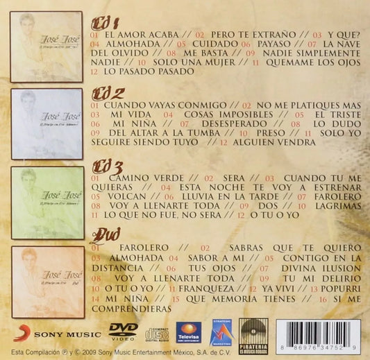 Lo Esencial De Jose Jose - El Principe Con Trio - 3 Cd + Dvd
