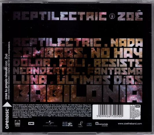 Zoe - Reptilectric - Disco Cd