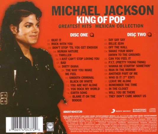 Michael Jackson King Of Pop Greatest Hits Mexican Collection 2 Discos Cd's