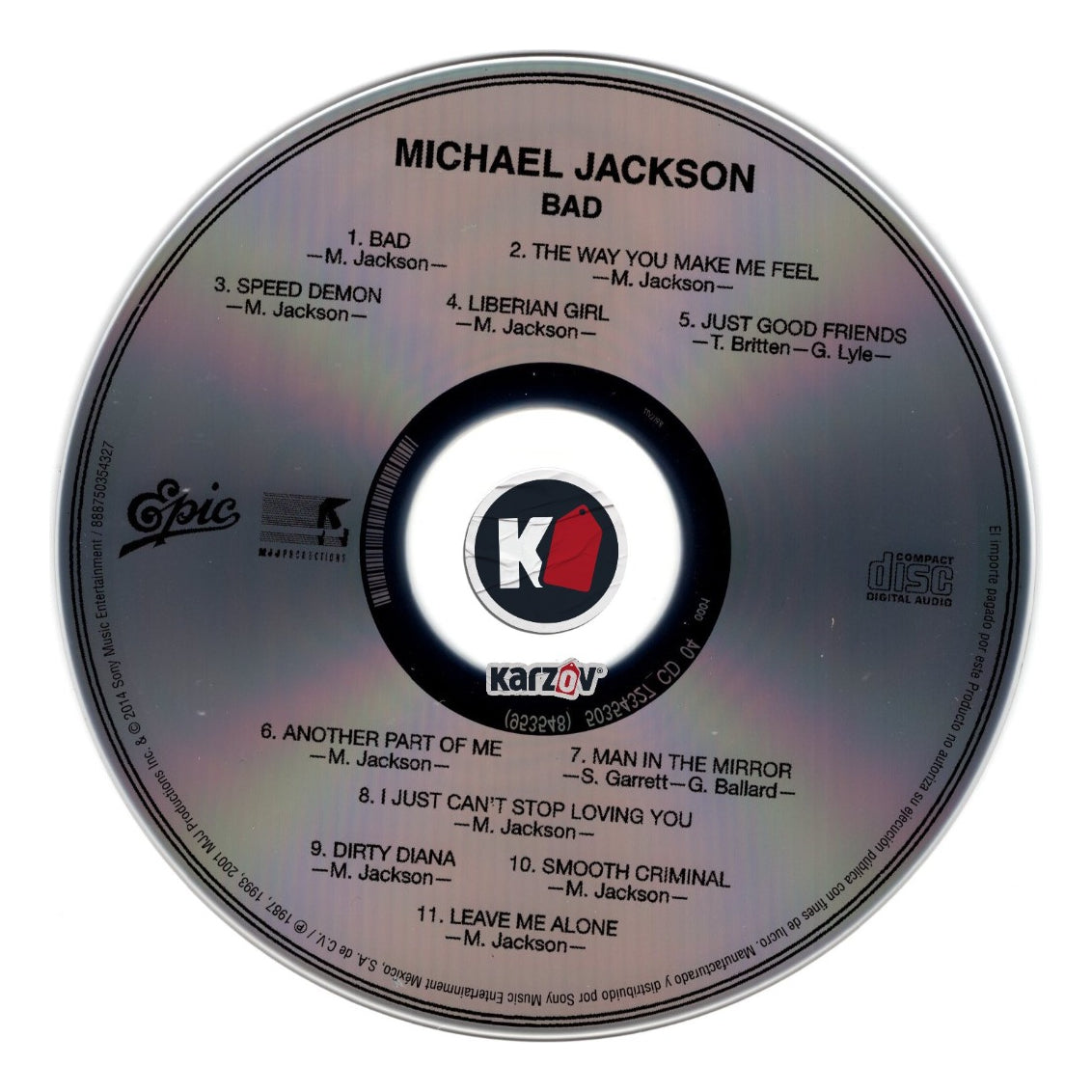 Michael Jackson Bad Disco Cd