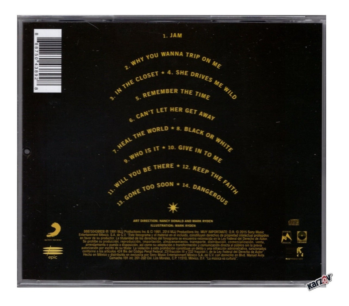 Michael Jackson Dangerous Disco Cd