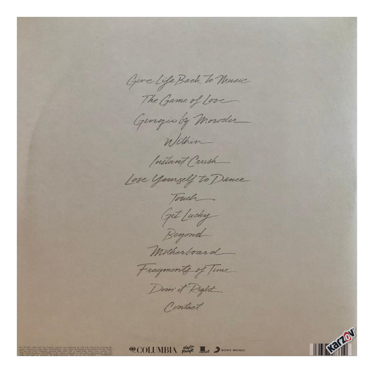 Daft Punk Random Access Memories Drumless Edition 2 Lp Vinyl