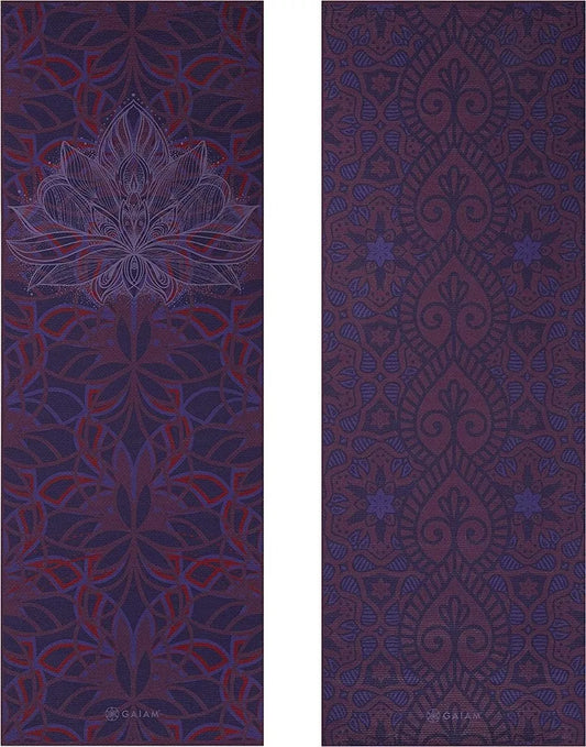 Tapete Para Yoga Gaiam Premium Reversible 6 Mm ( Colores ) Color Violeta / Divinity