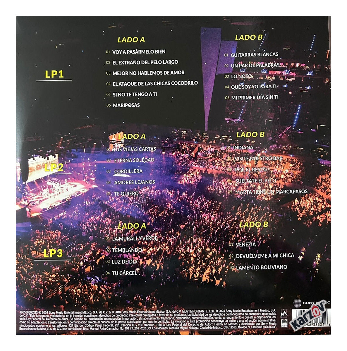 Hombres G & Enanitos Verdes Huevos Revueltos Vivo 3 Lp Viny