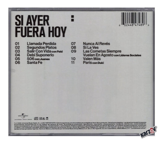 Morat Si Ayer Fuera Hoy Disco Cd