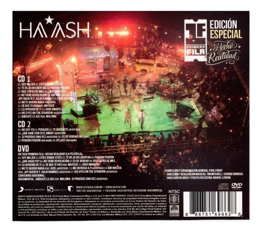 Ha Ash Primera Fila Hecho Realidad Ed Especial 2 Cd + Dvd