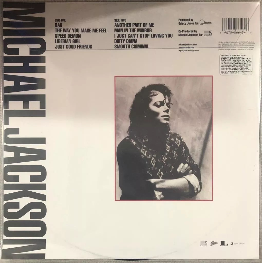 Michael Jackson Bad Picture Lp Acetato Vinyl