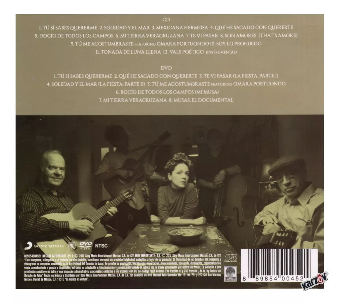 Natalia Lafourcade Musas Vol. 1 2 Discos Cd + Dvd