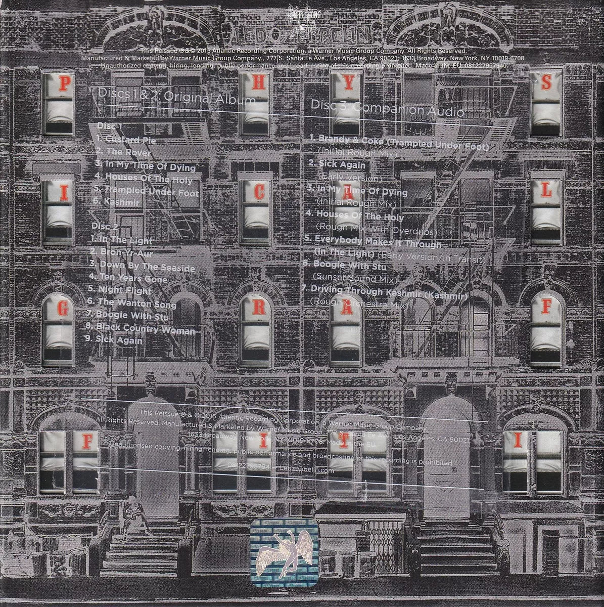 Led Zeppelin Physical Graffiti Deluxe 40th Anniversary 3 Cd