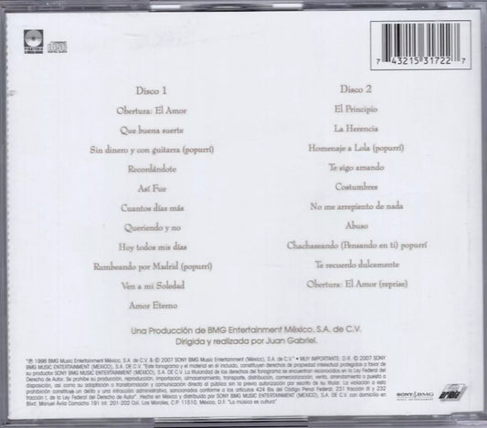 Celebracion 25 Años En Bellas Artes Juan Gabriel 2 Cd 's