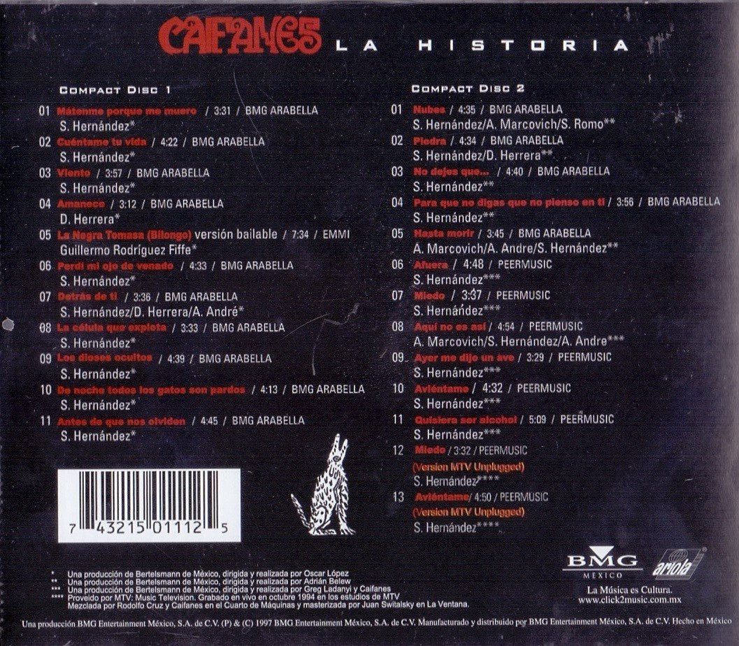 Caifanes La Historia 2 Discos Cd's