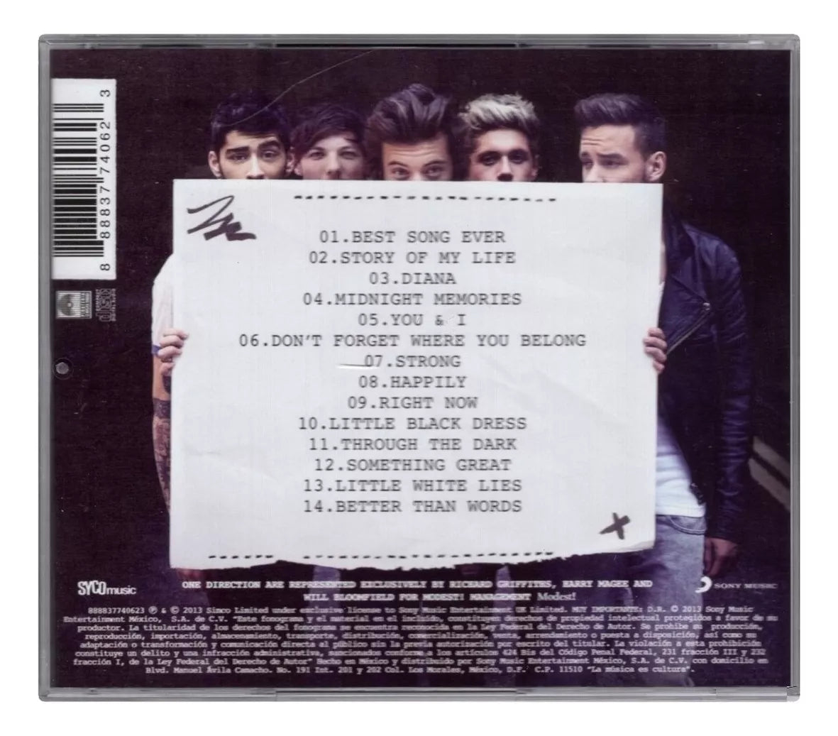 Midnight Memories - One Direction 1d - Disco Cd -