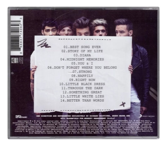 Midnight Memories - One Direction 1d - Disco Cd -