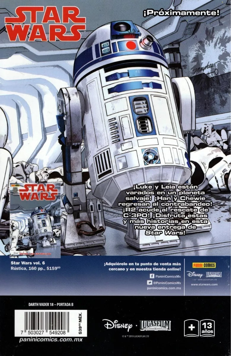 Star Wars Darth Vader Nueva Serie # 18 Comic Panini Original