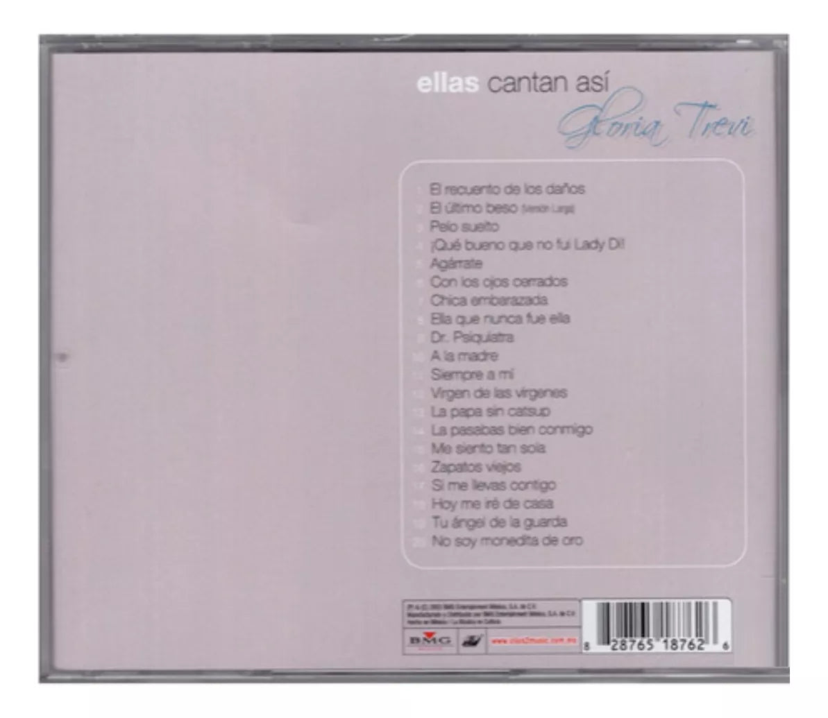 Gloria Trevi - Ellas Cantan Así - Disco Cd (20 Canciones)