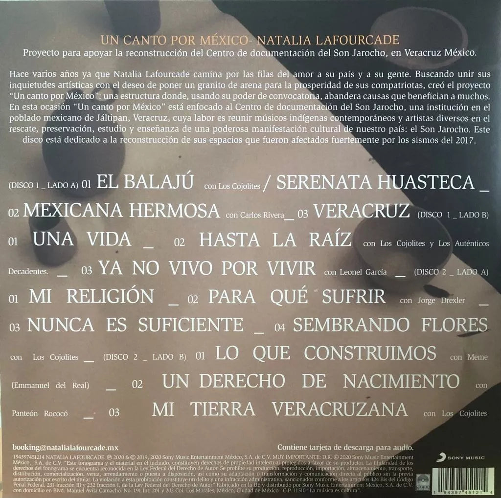 Natalia Lafourcade Un Canto Por Mexico Vol. 1 Doble Lp Vinyl