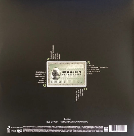 Babasonicos Impuesto De Fe / Desde Adentro  2 Vinyl + Dvd