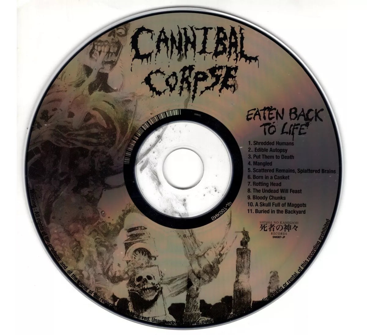 Cannibal Corpse Eaten Back To Life Disco Cd