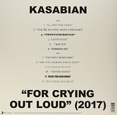Kasabian - "For Crying Out Loud" (2017) - Lp Vinyl