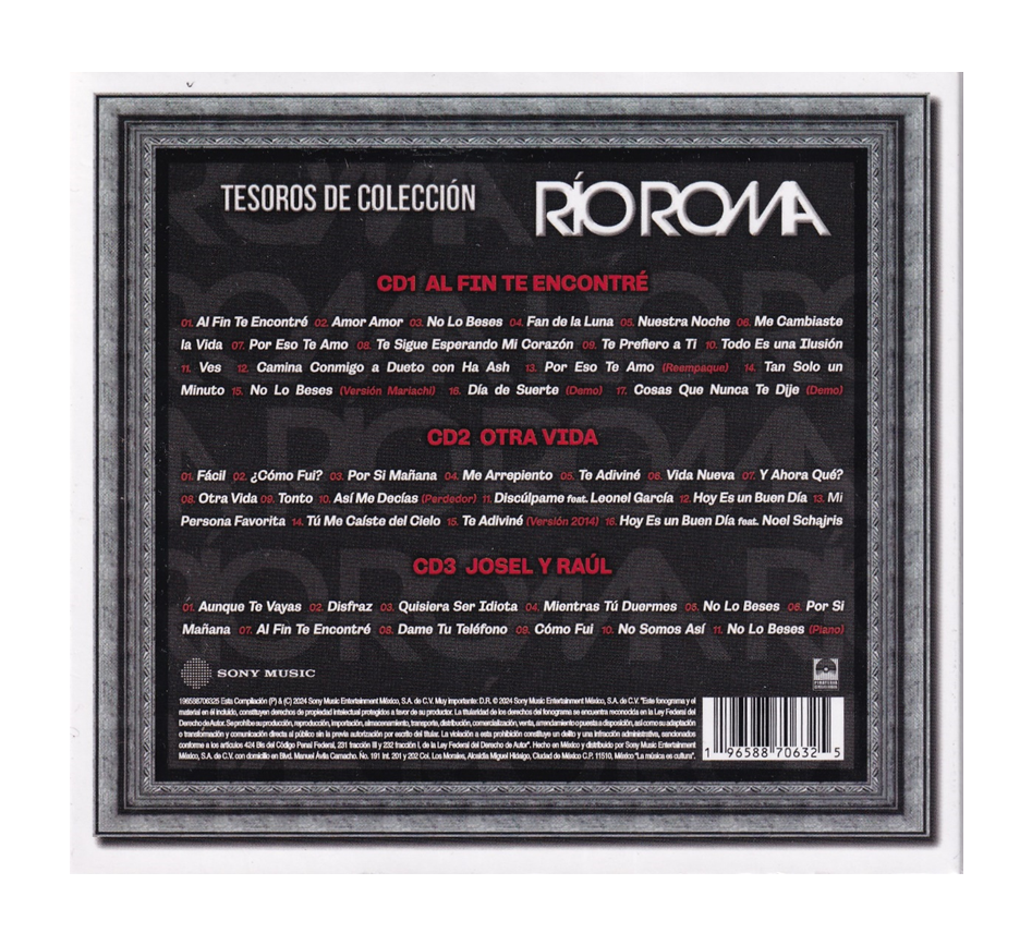 Rio Roma Tesoros De Coleccion 3 Discos Cd