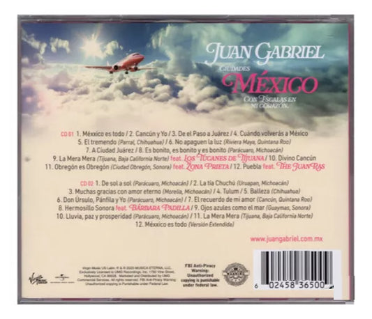 Juan Gabriel Ciudades Mexico Con Escalas En Mi Corazon 2 Cd