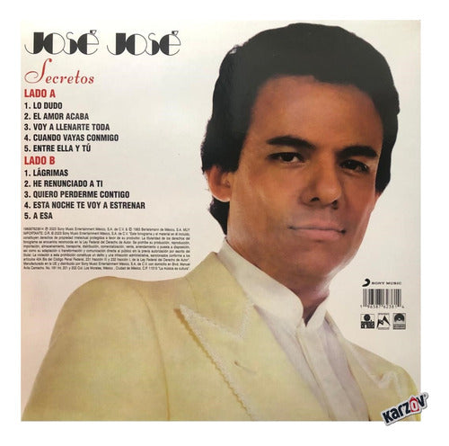José José - Secretos - Red/Rojo Lp Vinyl