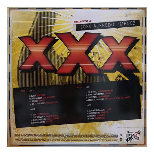 José Alfredo Jiménez - Tributo XxX - Color 2 Lp Vinyl