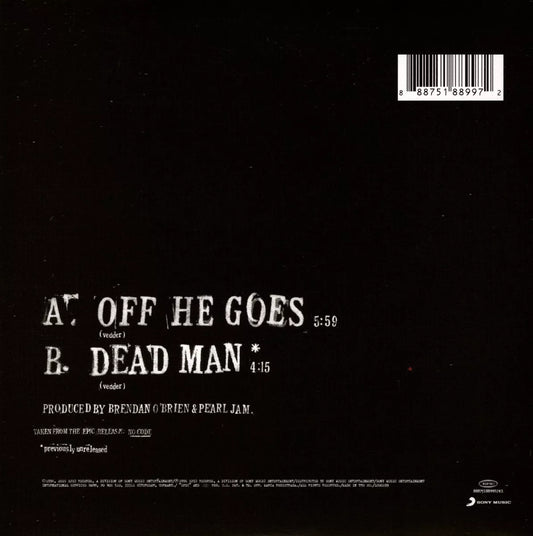 Pearl Jam Off He Goes B W Dead Man Lp Vinyl / 7 Pulgadas