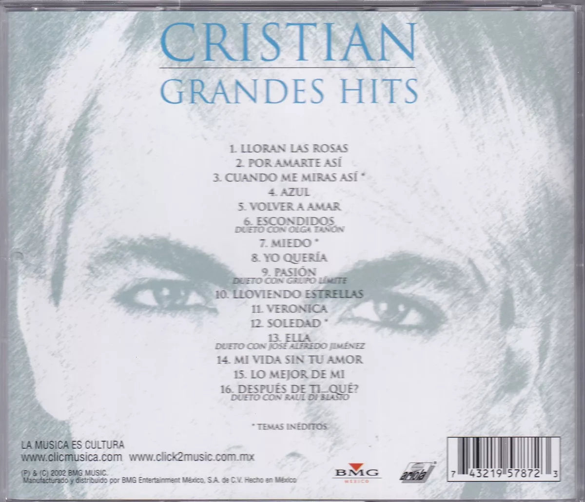 Cristian Castro Grandes Hits Disco Cd