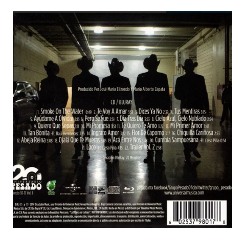 Pesado En Directo 93-13 Vol 1 20 Aniversario 2 Discos Cd + Blu-ray