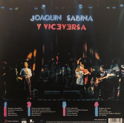 Joaquín Sabina Y Viceversa En Directo Red & Blue 2 Lp Vinyl