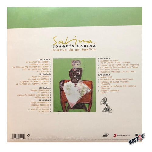 Joaquín Sabina Diario De Un Peatón Crystal & Green & Orange 3 Lp Vinyl